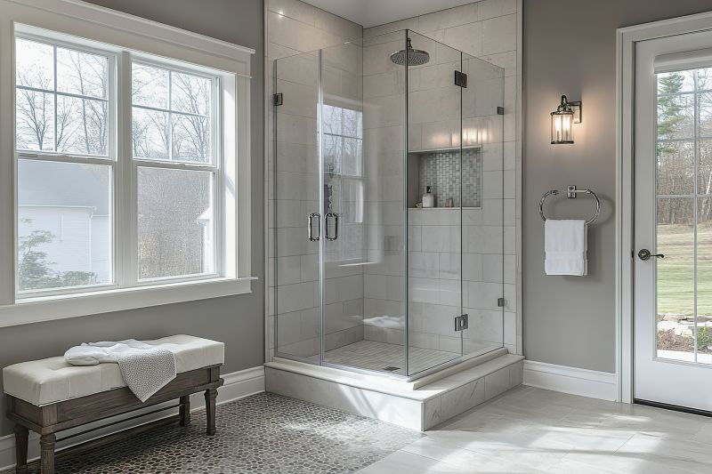 Shower with Frameless Glass Doors